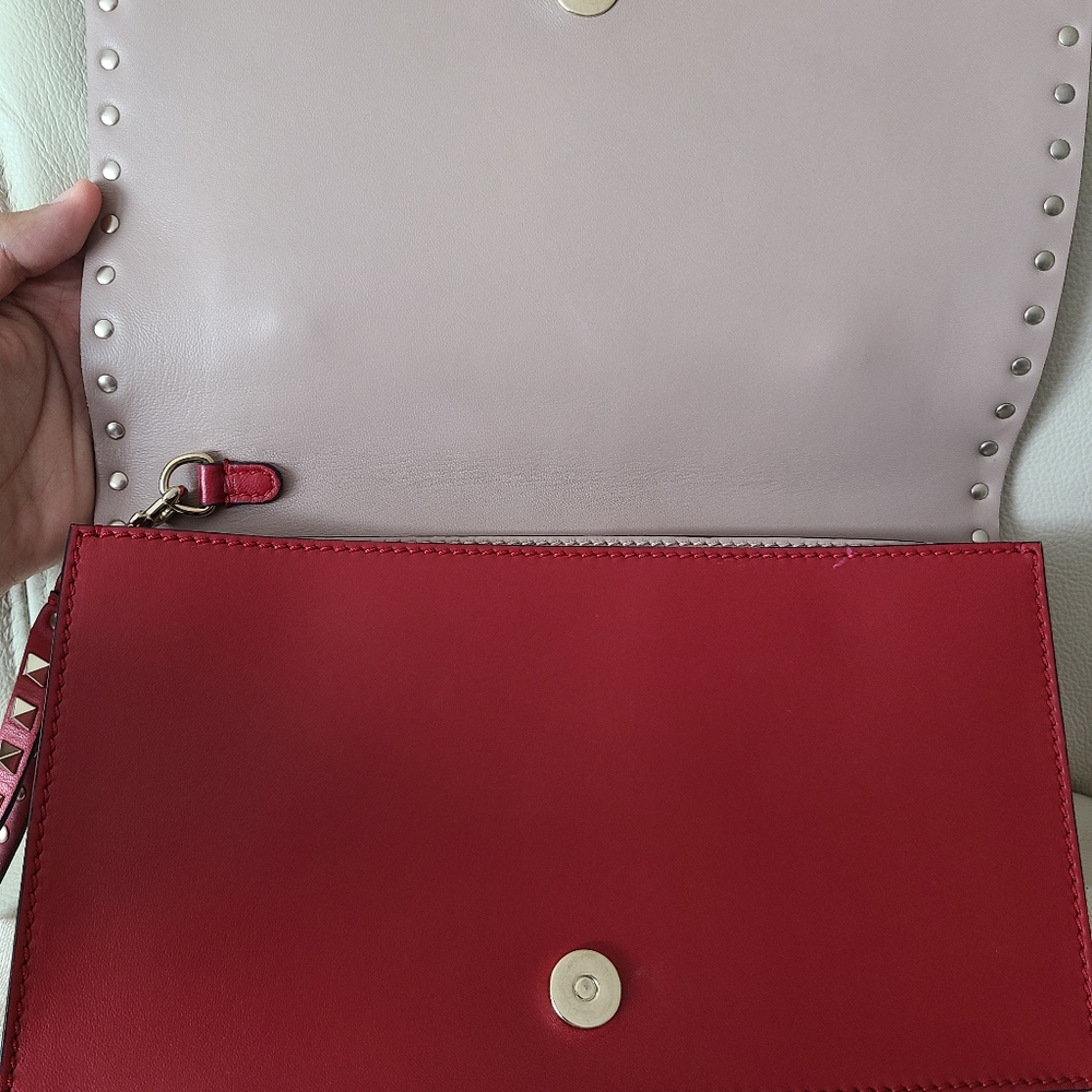 Valentino red rockstud clutch - Picture 8 of 16